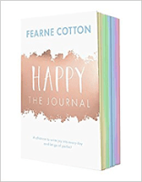Fearne Cotton Happy HAPPY by Fearne Cotton is a gentle guide towards happiness. It stresses the importance of being happy and the struggles to get there. From the first time i opened it I knew I would be writing about it one day.